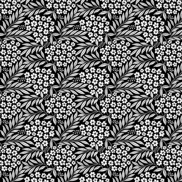 Ebony and Ivory - Hydrangea - Cotton Fabric