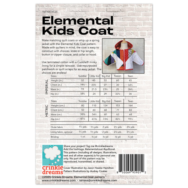 The Elemental Kids Coat Pattern