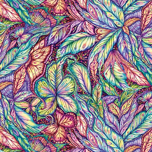 Fairy Enchantment - Tapestry Leaves - Cotton Fabric