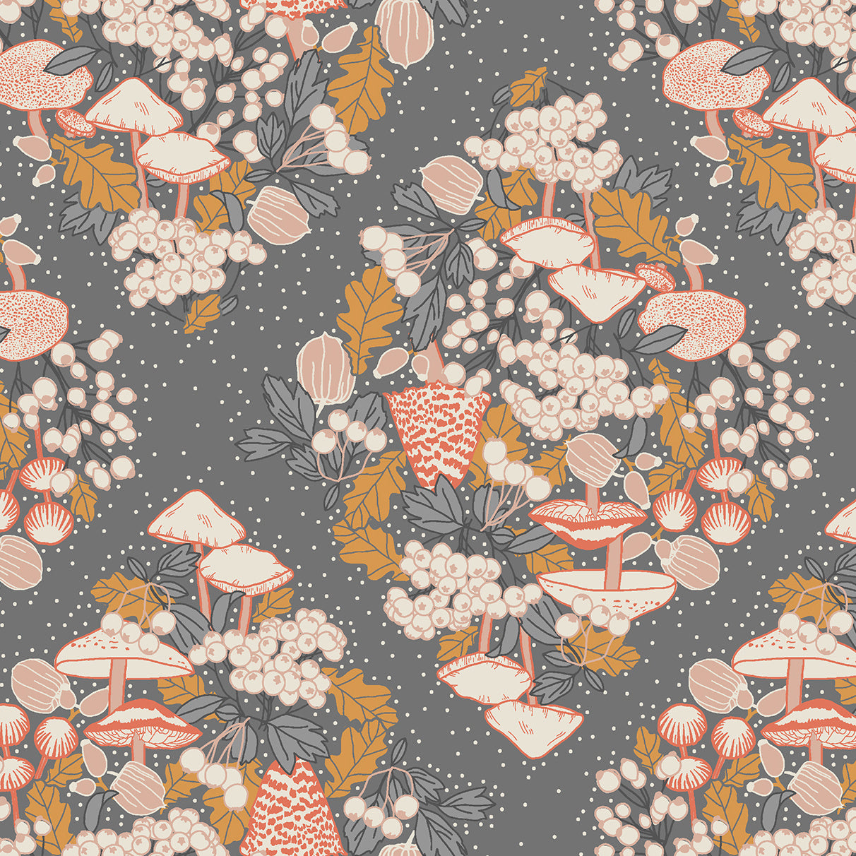 Fall's Enchantment - Magic Forest Morning Fog - Cotton Fabric