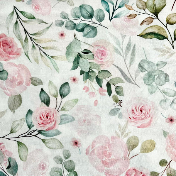 Fancy Flutter Floral Pink Cotton Fabric