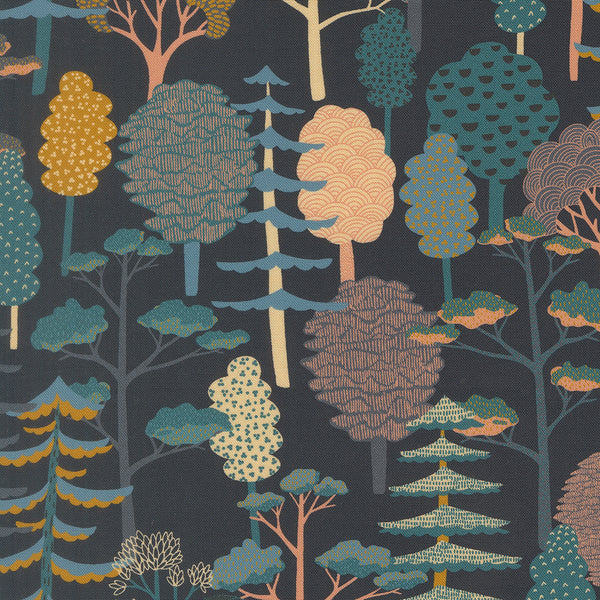 Feather and Forest Bloom - Forest Trees Landscape - Cotton Fabric