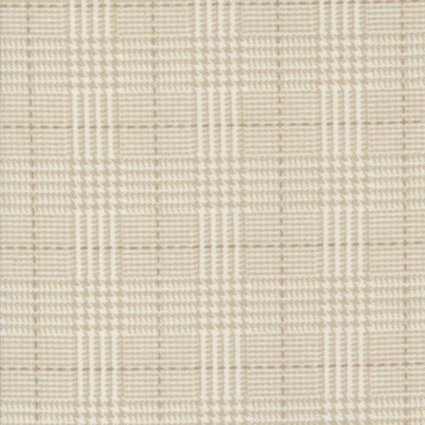 Flannel - Plaid Cream - 108" wide fabric