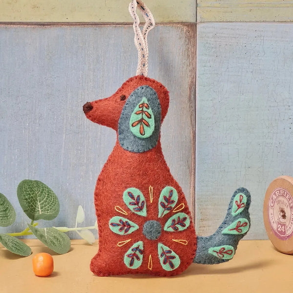 Folk Dog Embroidery Felt Craft Kit