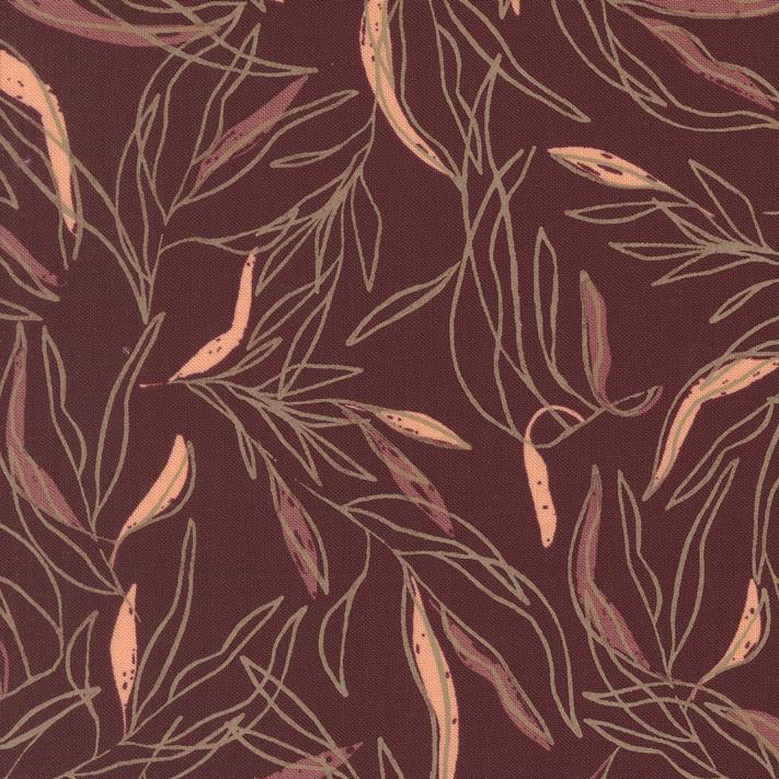 Foraged Found - Loose Leaf Blender Merlot - Cotton Fabric