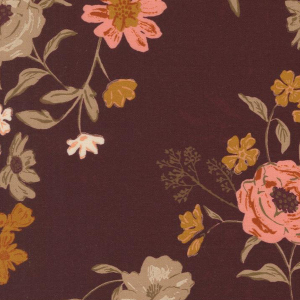 Foraged Found - Harvest Bloom Merlot - Cotton Fabric