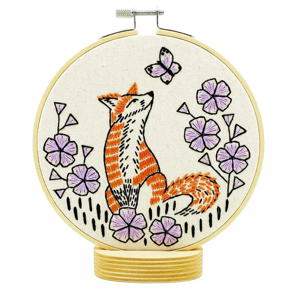 Fox in Phlox - Full Embroidery Kit