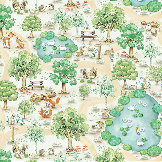 From Little Acorns - Woodland Park - Cotton Fabric