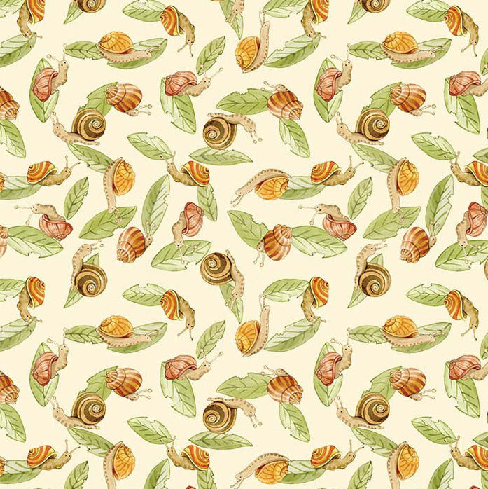 From Little Acorns - Snails - Cotton Fabric
