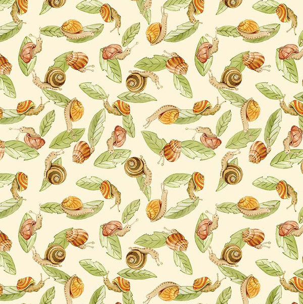 From Little Acorns - Snails - Cotton Fabric