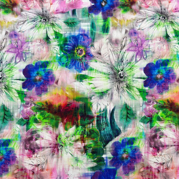 Linen Rayon - Garden Sketches