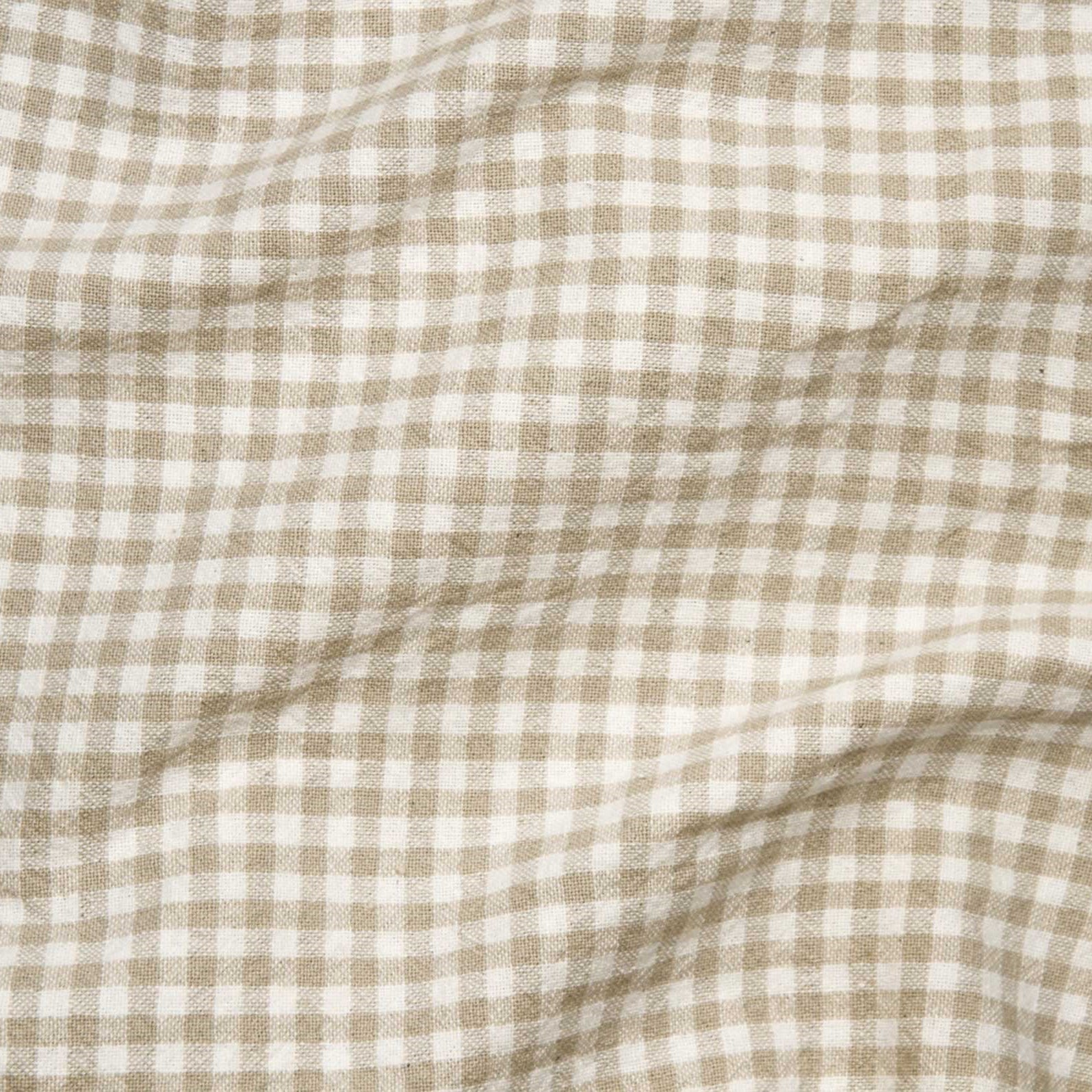 Organic Cotton Gingham - Oatmeal
