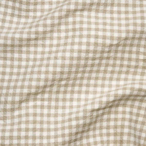 Organic Cotton Gingham - Oatmeal
