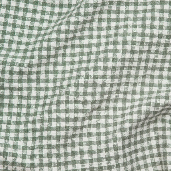 Close-up of green and white checkered fabric