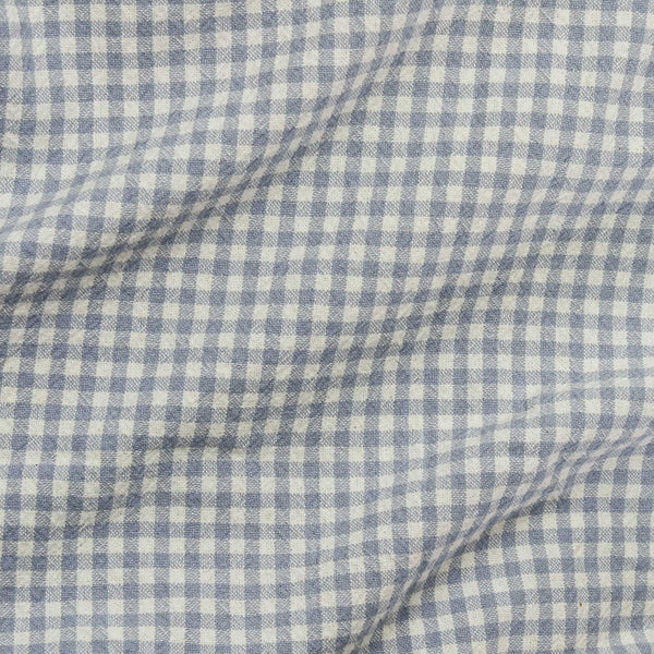 Close-up of blue and white checkered fabric