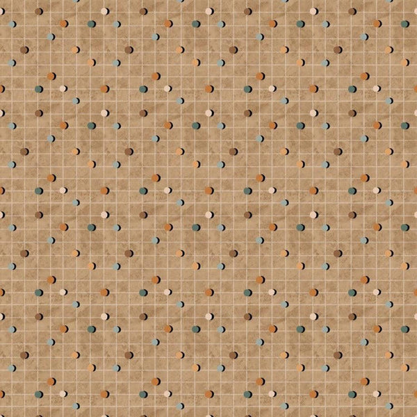 Great Journey Dots Beige Cotton Fabric