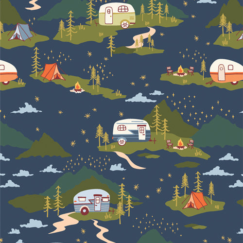 Happy Camper - Campfire Stories - Cotton Fabric