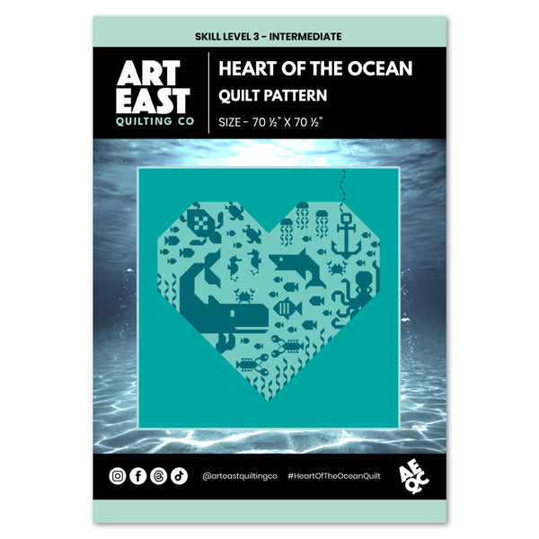 PRE-ORDER New! - Heart of the Ocean Quilt Pattern