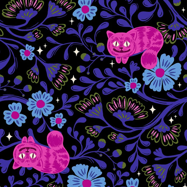 Hello Alice by Ruby Star - Cheshire Cat - Cotton Fabric