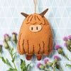 Highland Cow Embroidery Felt Craft Kit