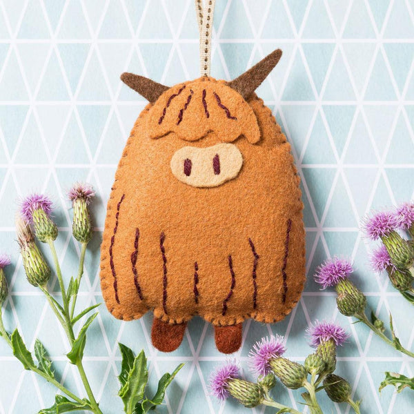 Highland Cow Embroidery Felt Craft Kit