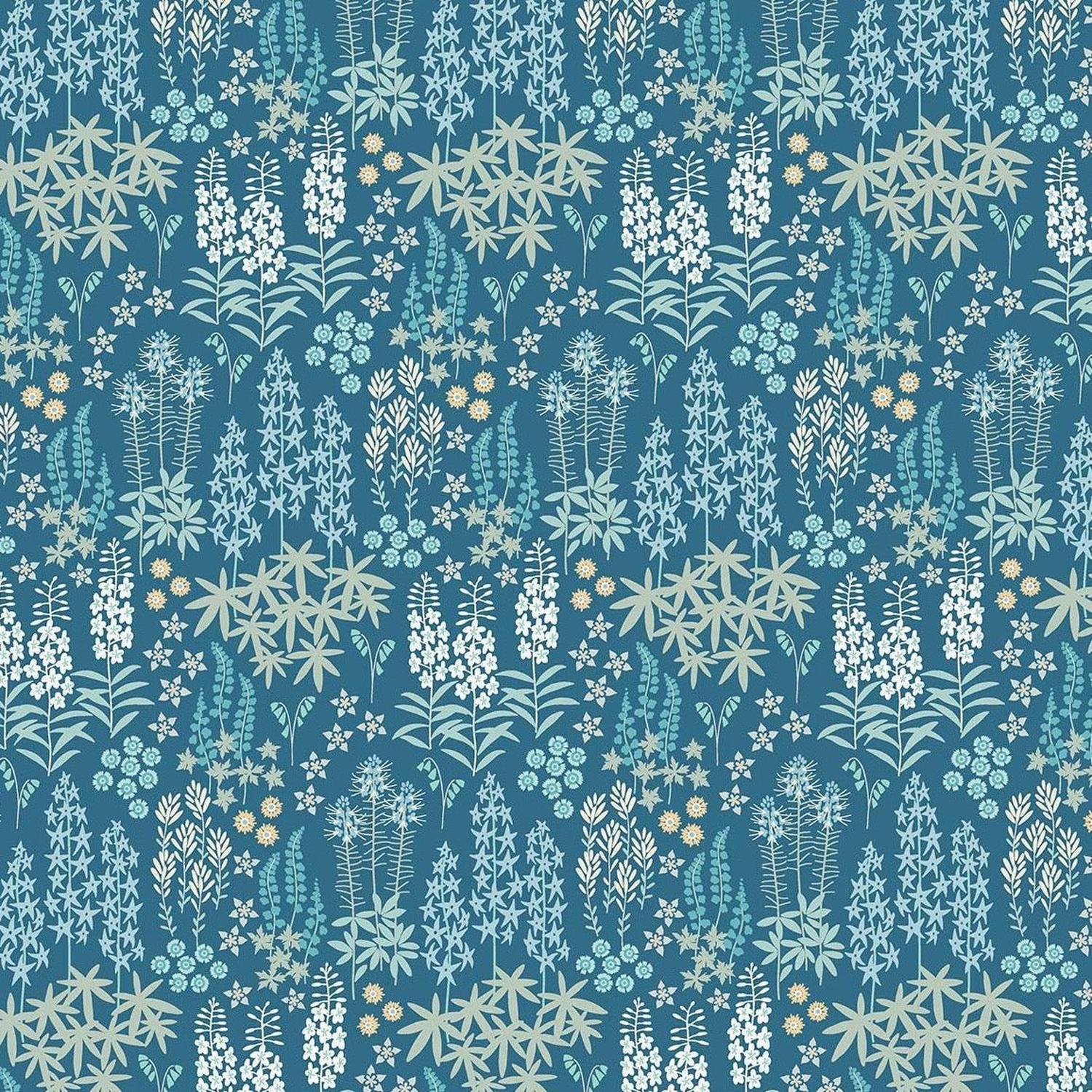 Horizon - Wild Flowers Teal - Cotton