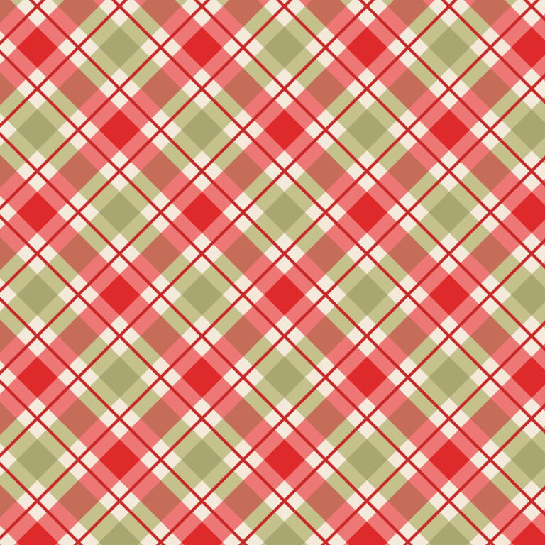 Celtic Christmas - Christmas Check - Cotton Fabric