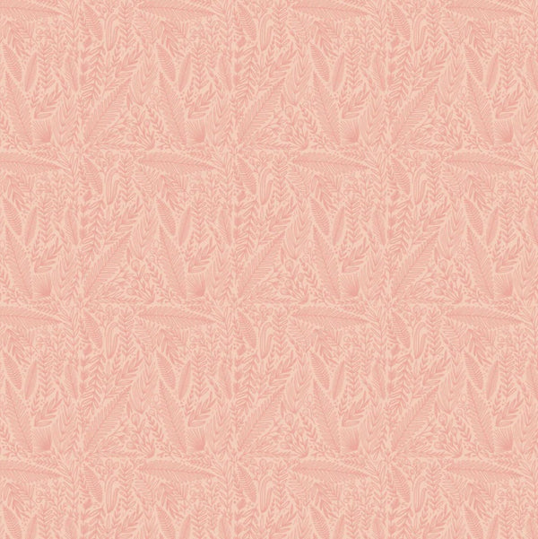 Cottage Charm by Poppie Cotton - Delicate Foliage Peach - Cotton