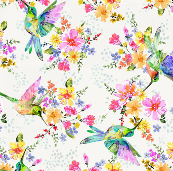 Ivory Pretty Pollinators - 108" wide fabric