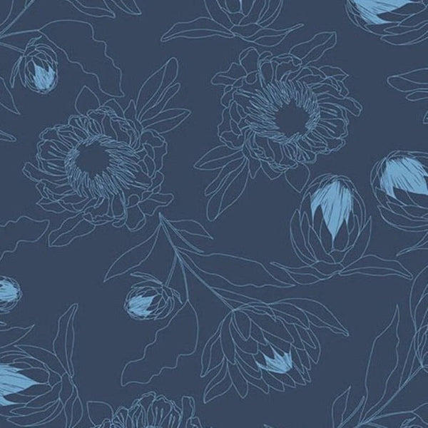 Colour Me Whispered - Protea Whisper - Cotton Fabric