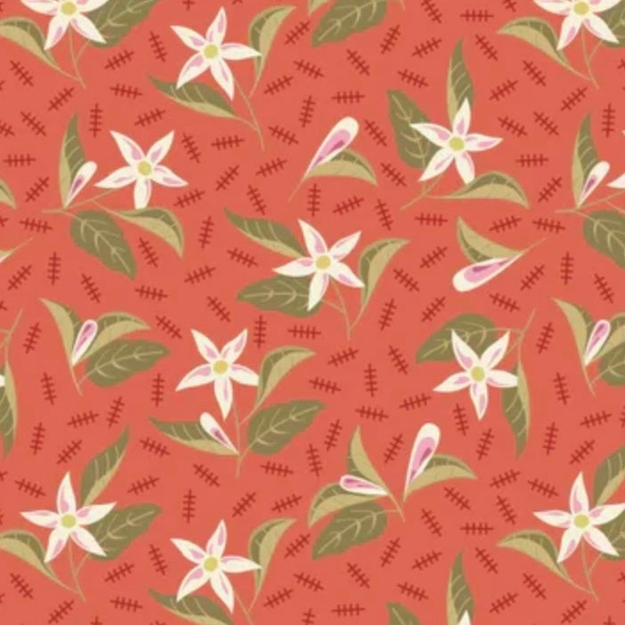 Beyond Time - Jasmine Tomato - Cotton Fabric