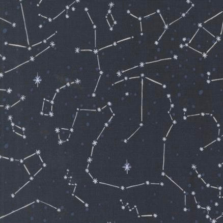 3 2 1 Blast Off - Constellations Night Sky - Cotton Fabric