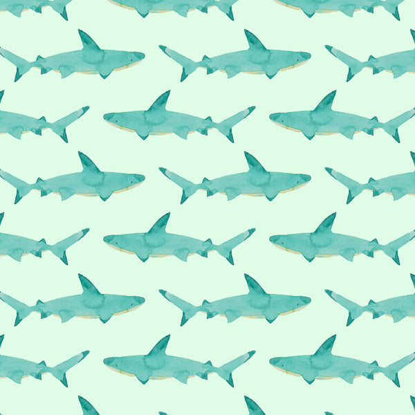 Under the Sea - Sharks - Cotton Fabric