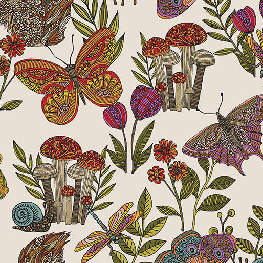 Small Wonders - Mushroom Cream -  Cotton Fabric