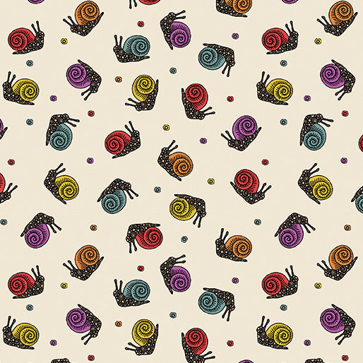 Small Wonders - Snail Magic Cream -  Cotton Fabric