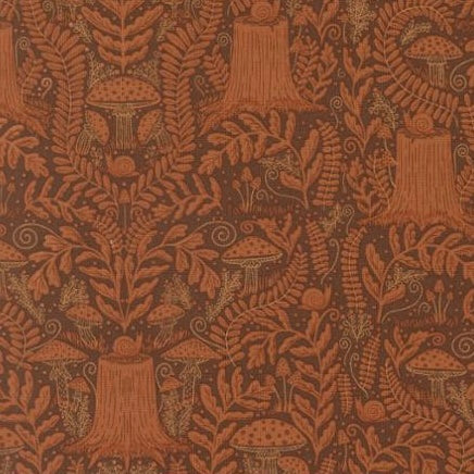 Night Owl - Mushrooms Cocoa - Cotton Fabric
