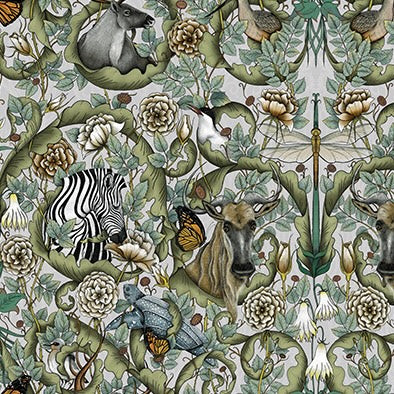 Mythic Forest - Multi/Grey - 108" wide cotton fabric