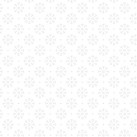 Morning Mist IX - Floral Circles - Cotton Fabric