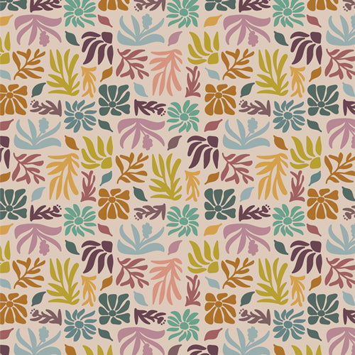 Geobloom - Botanical Tiles - Cotton Fabric