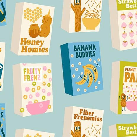 Egg and Friends by Ruby Star - Part of This Complete Breakfast Polar - Cotton Fabric