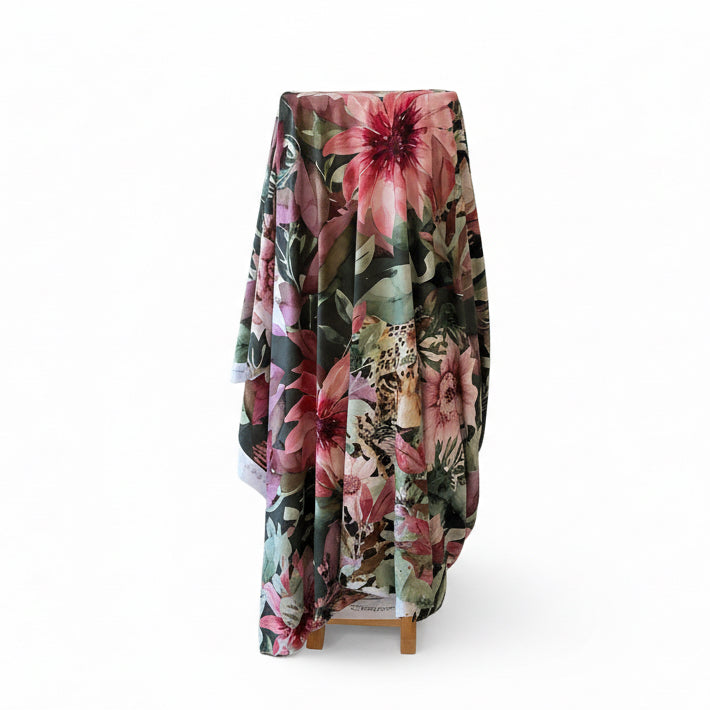Ecovero Viscose Jersey - Floral Leopard