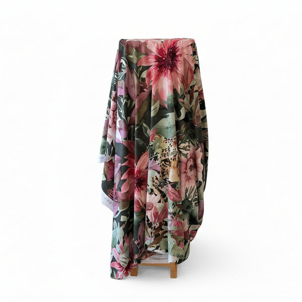 Ecovero Viscose Jersey - Floral Leopard
