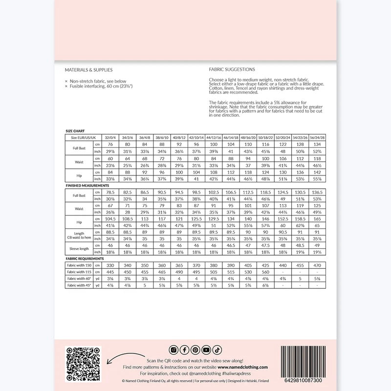 Hali Wrap Dress Pattern