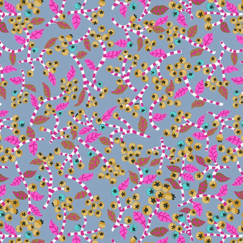 Blostma & Song - Notes of Berry Magenta - Cotton Fabric