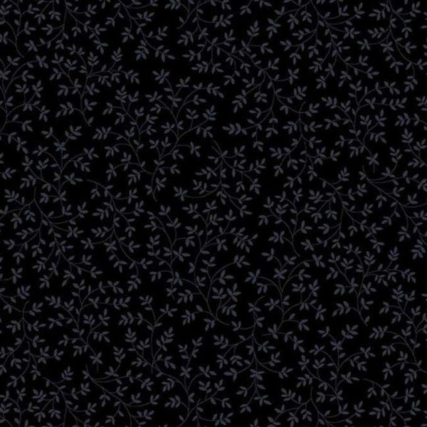 Dark floral pattern on a black background