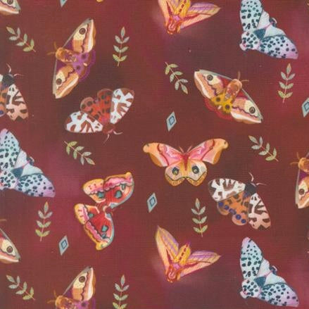 Northern Brights - Woodsy Moths - Cotton Fabric