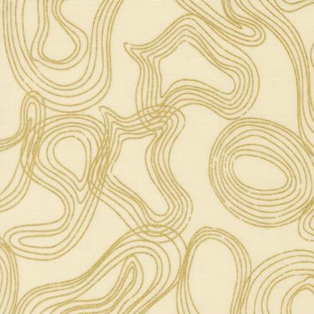 Sunlit Ruins - Shadow Blender Metallic Cream - Cotton Fabric