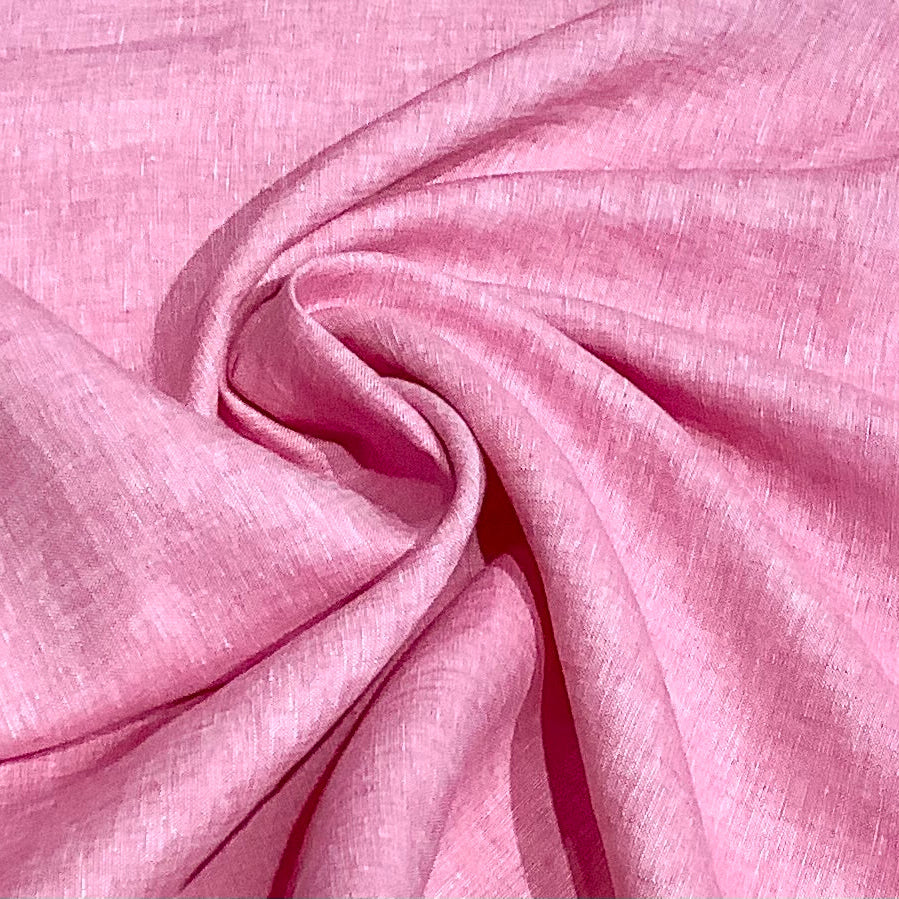 Linen Plain Weave Fabric - Fuchsia