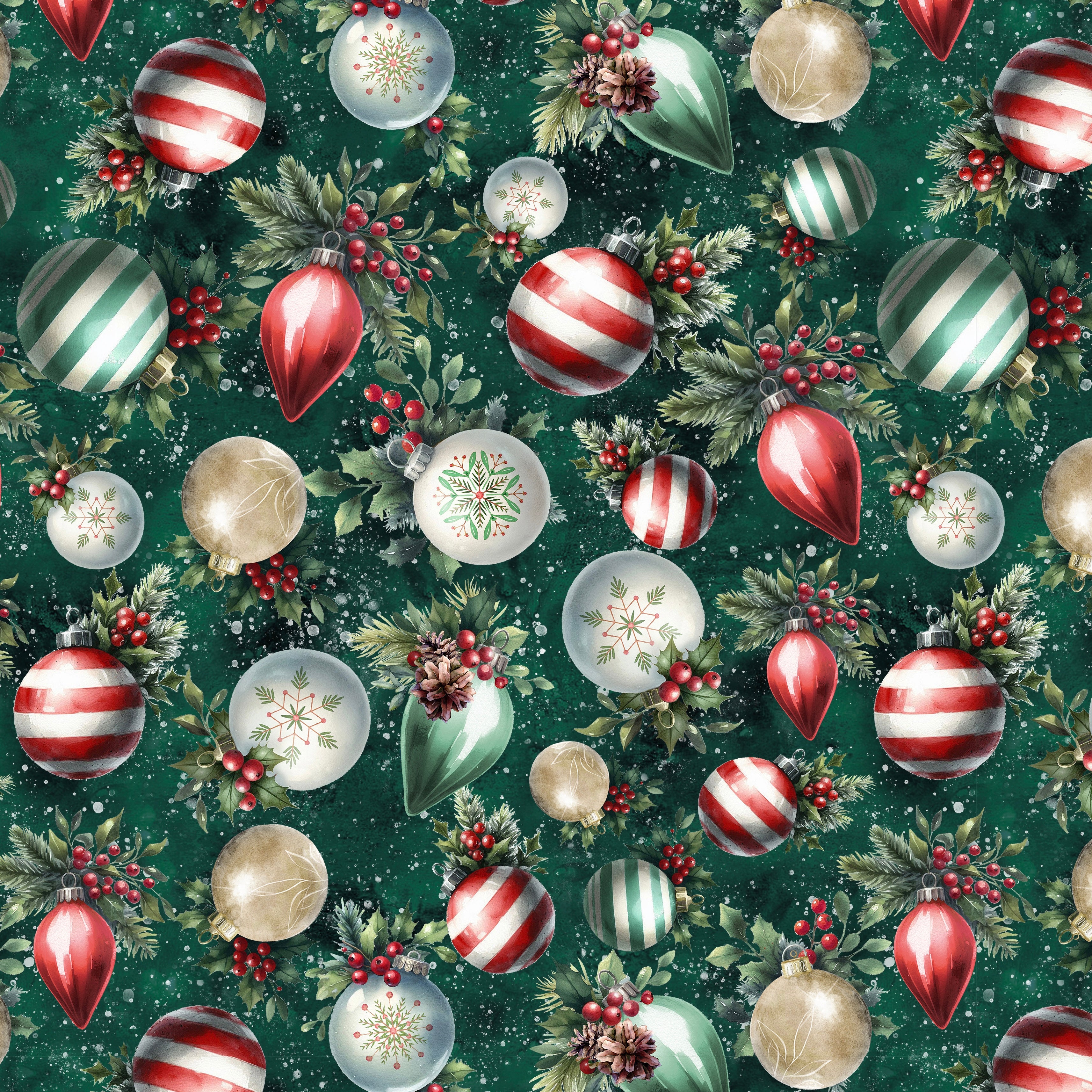 Cozy Tidings - Pine - Cotton Fabric
