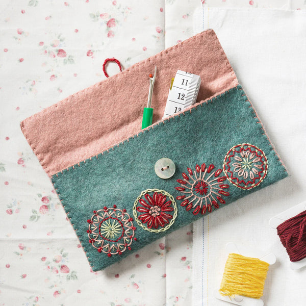 Sewing Pouch Embroidery Felt Craft Kit